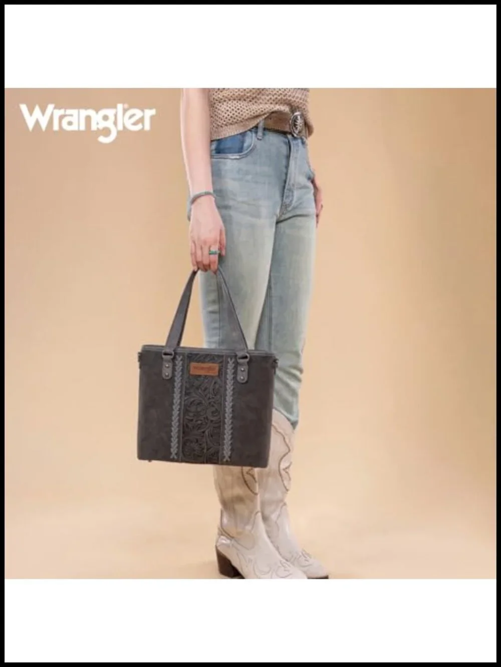 Western Aztec Print Tote Bag for Women PU Leather Satchel with Detachable